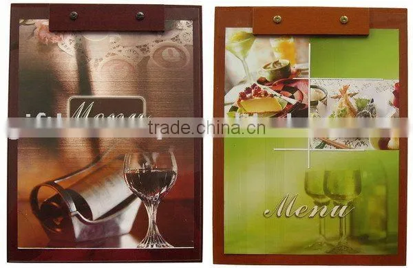 Wood Menu Cover /restaurant Menu Cover /file Folder