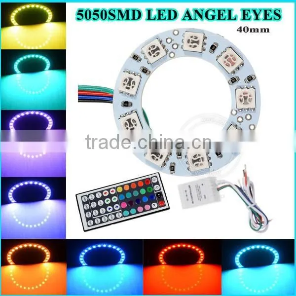 Most Popular Products 50mm DC12V Black PCB Full Circle Anegel Eyes 12v 5050 Smd 50mm Angel Eyes Led for Chevrolet Cruze photo-3