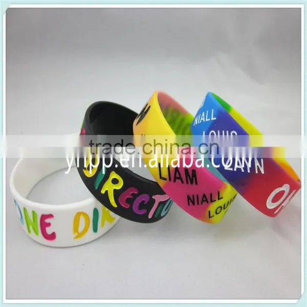 Swirl Colour Personalized Ink-filled Silicone Bracelet photo-2
