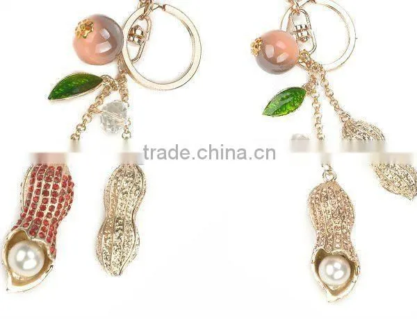 2012 Newest Key Chain/key Holder With Peanut Charms