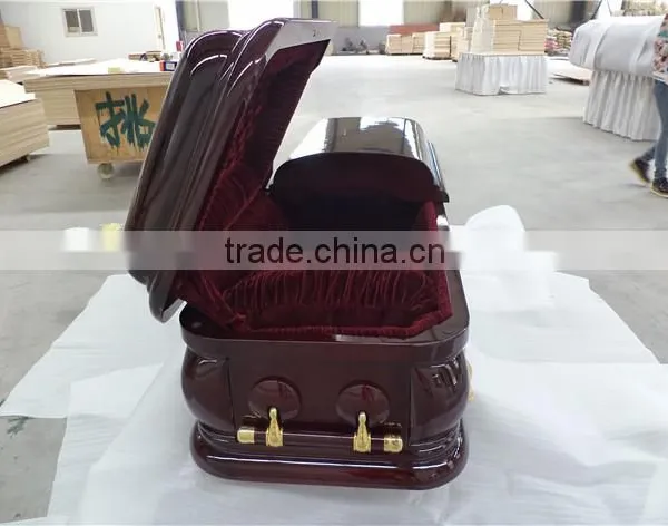 Mahogang Material Imported From US Luxury Solid Wood Funeral Coffin Casket photo-2