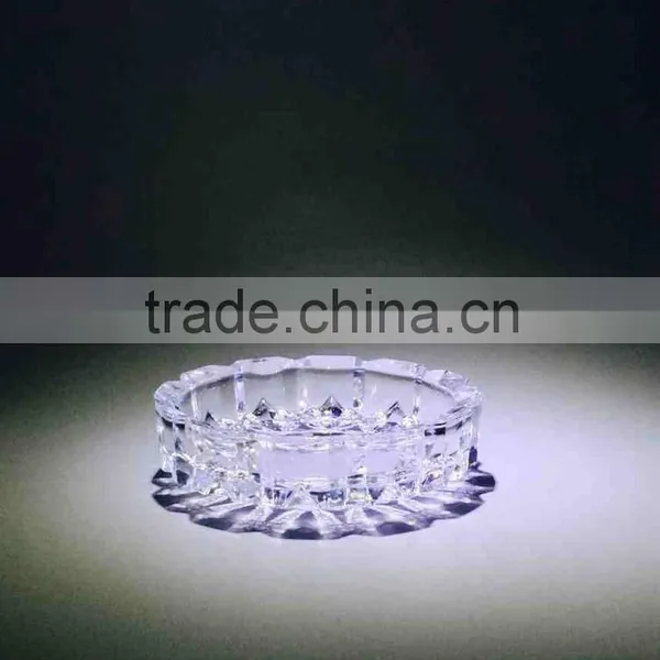 Clear Glass Round Cigar Ashtray photo-2