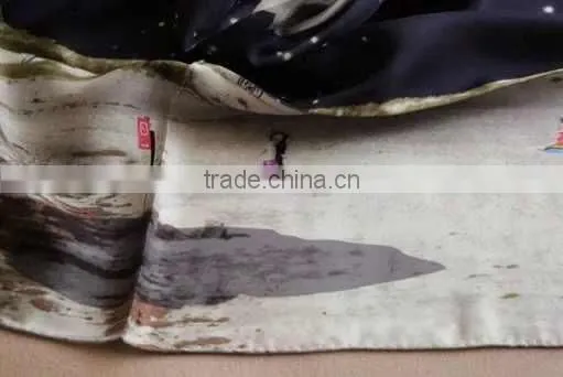 100% Silk Scarf With the Night Sky photo-2
