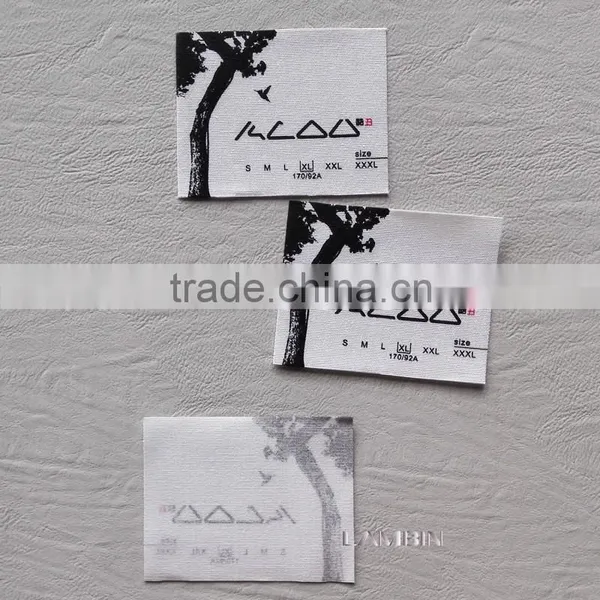 Silk Screen Printed Canvas Neck Main Label for Men Shirts photo-3