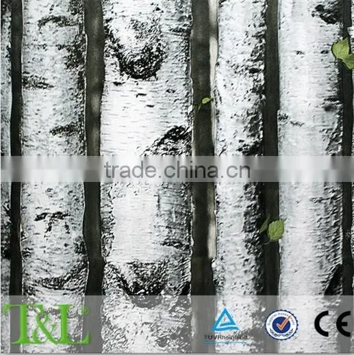 Wood Grain 3D PVC Wallpaper / Wallpaper Design / Wallpaper Manufactory