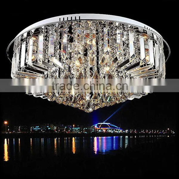 Modern Crystal Ceiling Light Fixtures, European Iron LED Ceiling Lamp For The House photo-2
