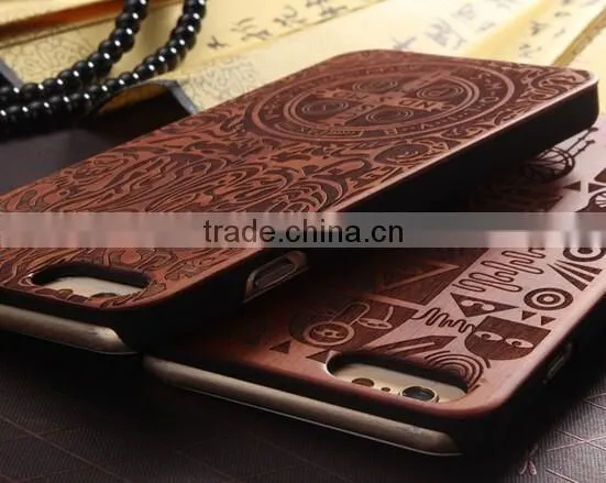 New Design Unique Engrave Wood Cell Phone Protective Case For Iphone6s/ Plus photo-5