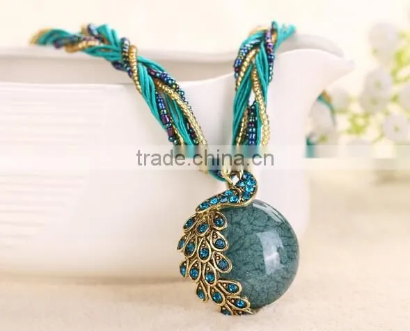 National Wind m Weaving Necklace Restoring Ancient Ways Sweater Chain photo-2