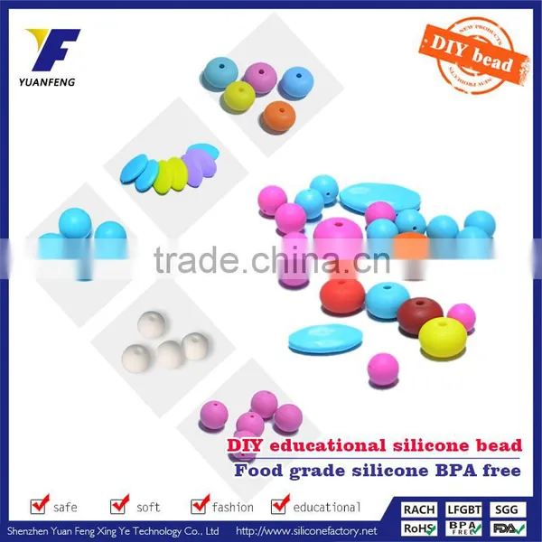 baby teething soft silicone beads bpa free