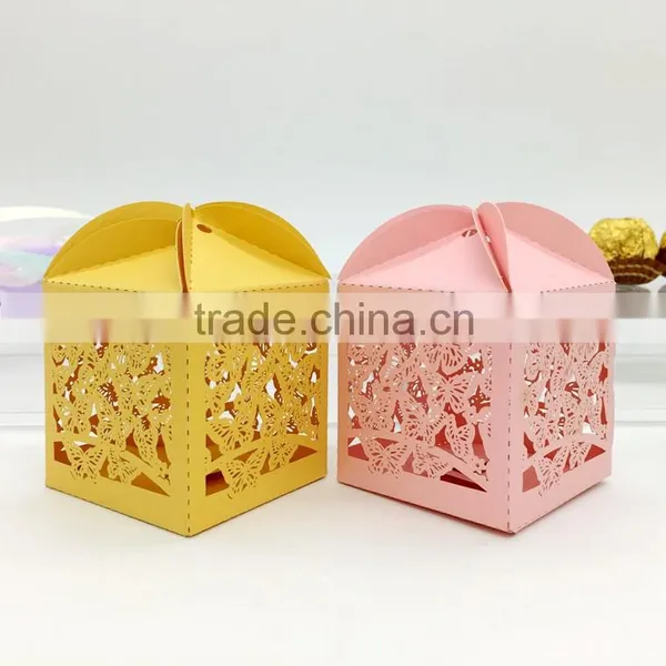 C229 Laser Gummy Candy Box Wedding Favor Butterfly Candy Gift for Decoration photo-2