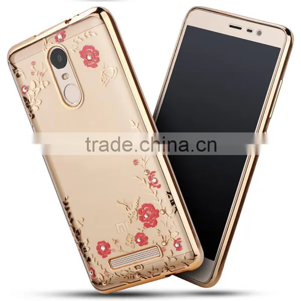 2016 Newest Mobile Phone Cover Case Electroplate Printig Flower Tpu for XiaoMi Note3 photo-6