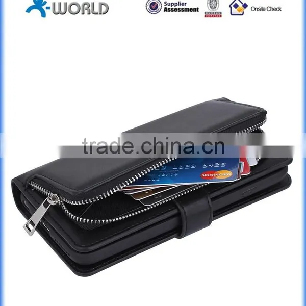 Leather Wallet Case Cover With Detachable Magnetic Hard Case For IPhone 6S photo-2