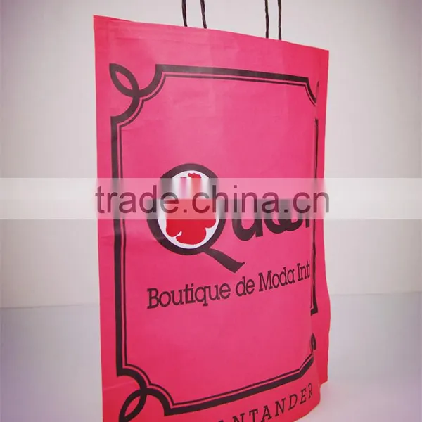2016 Retailing Shops New Style Kraft Paper Bag/ Cost-saving&eco-friendly&Fasionable photo-2