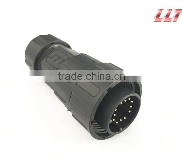 12 Pole Front Panel Mount Female Pin Waterproof Cable Connector photo-4