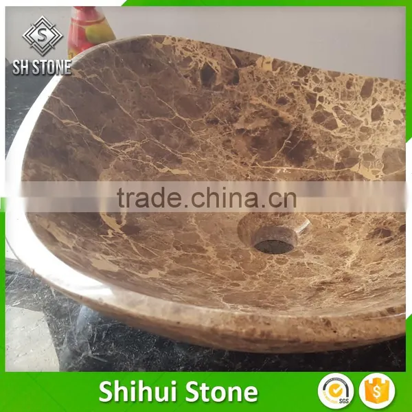 Dark Emperador Marble Wash Basin, Small Wash Basin photo-2