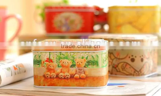 Lovely Design Cartoon Square Metal Candy Gift Box photo-2