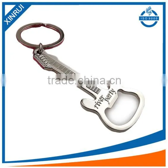 Hot Sale Top Quality Bottle Opener With Guitar Keychain Custom Metal Badge photo-2