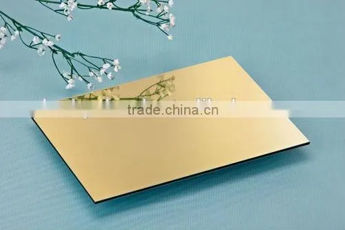 Exterior Wall Decoration Material Golden Mirror Aluminium Composite Panel photo-3
