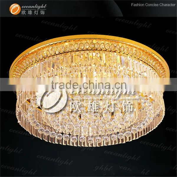 Golden Crystal Light Ceiling Indian Ceiling Lighting for Hotel Hall OW603 photo-5