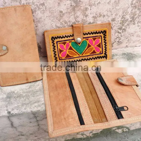 Real Goat Leather Hand Made Wallets With Hand Crafted Embossing Work