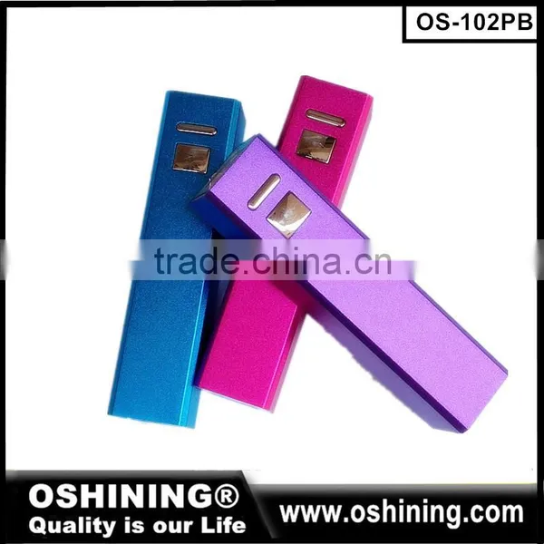 Hot Selling Smart Slim Power Bank 2600mah,lipstick Power Bank(OS-102PB)