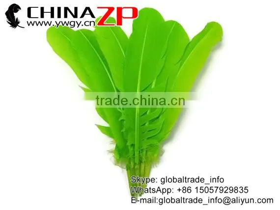 CHINAZP Wholesale Cheapest Bulk Dyed Lime Green Solid Color Turkey Feather for Fashion Decoration photo-2