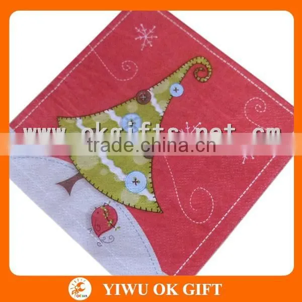 Christmas Tree Pattern Printed Paper Napkin for Party Supply photo-6