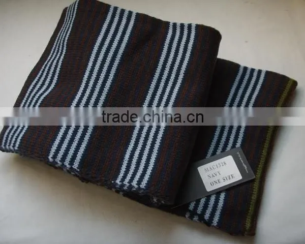 Double Layer Cashmere Jacquard Beer Infinity Long Cable Knitting Pattern Plain Scarf photo-2