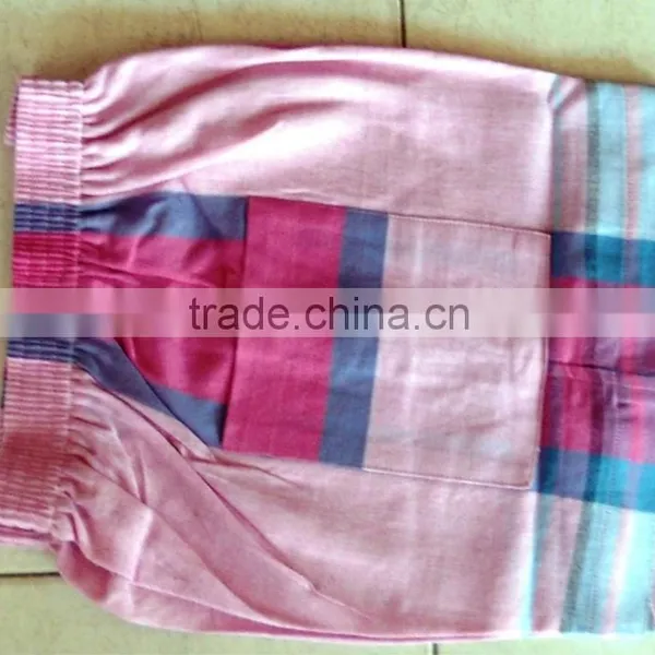 mens beach wear short elastic fabric and string