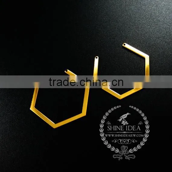 40*34mm Gold Plated Geometric Simple Pendant Charm DIY Earrings Chandelier Jewelry Supplies 1850252 photo-2