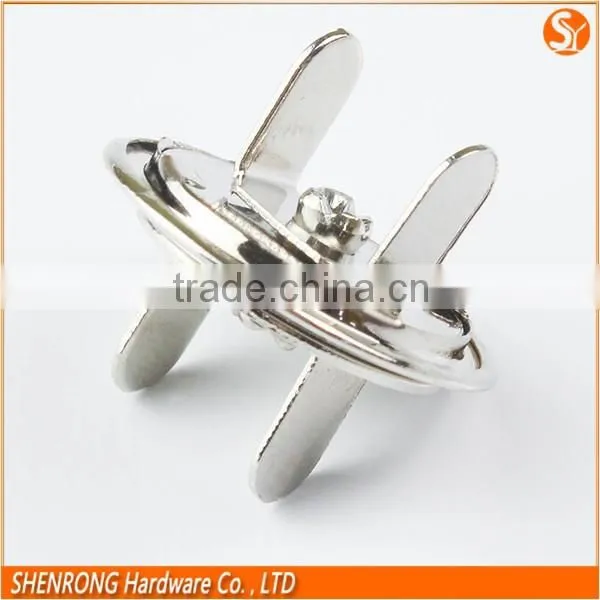 Disc Pattern 18mm*2.5mm Nickel Metal Hidden Magnetic Snap Fastener With Printing Logo/brand photo-4