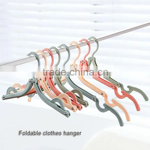 Travel Cloth Hanger Folding Magic Outdoor Travelling Hanger Plastic Clothese Dryer Pants Hanger Trousers Hanger photo-3
