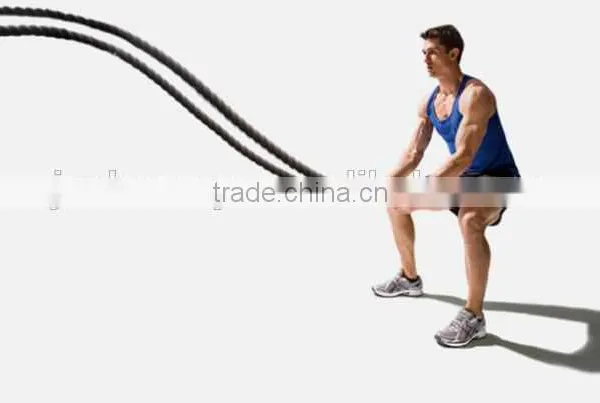 Beckham Use Black Battle Rope for Training Rope Time photo-6