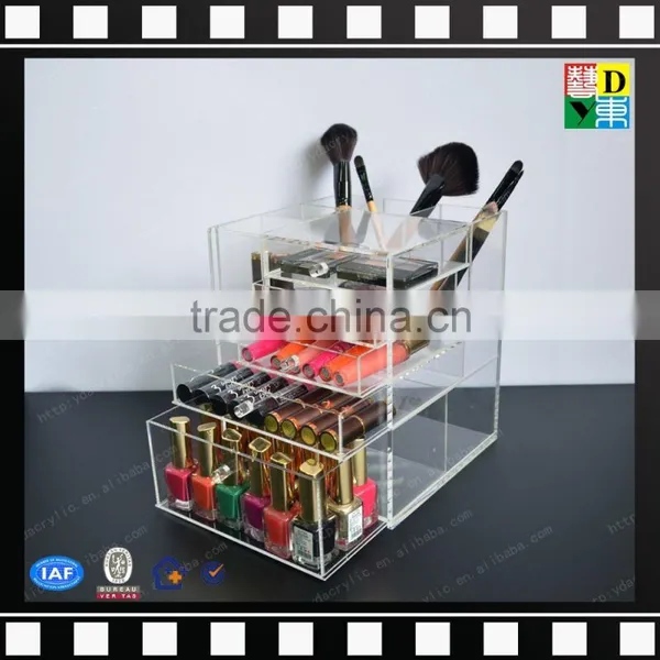 2016 Custom Clear Acrylic Lipstick Holder Display Stand Cosmetic Organizer Makeup Case photo-3