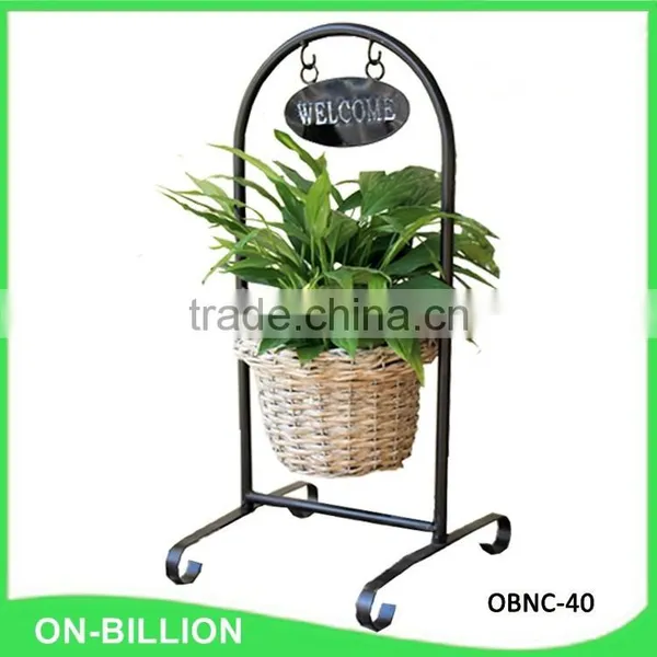 Decorative Flower Arrangement Basket With Iron Stand photo-5