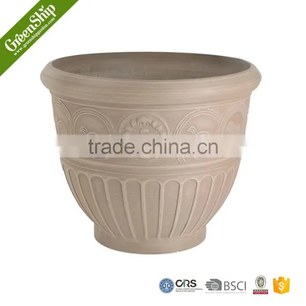 Round Coloful Indoor Large Tree Cheap Ceramic Wood Stone Garden Flower Pot photo-4