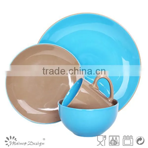 Ceramic Dinner Set/Two-tone Glazed Stoneware Dinnerware photo-2