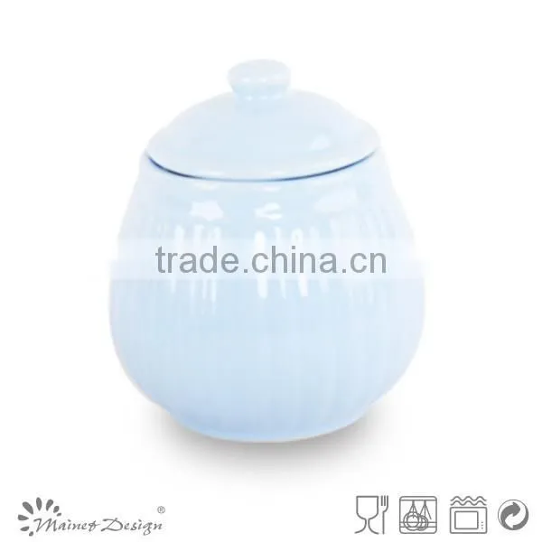 Grey With White Dots Ceramic Sugar Pot photo-2