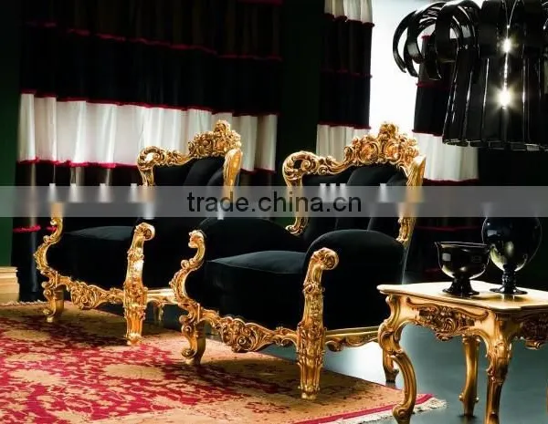 Luxurious Elegant Rococo Designed Carving White and Golden Tufted Crown Bed With Nightstand and Dressing Table BF12-05254f photo-6