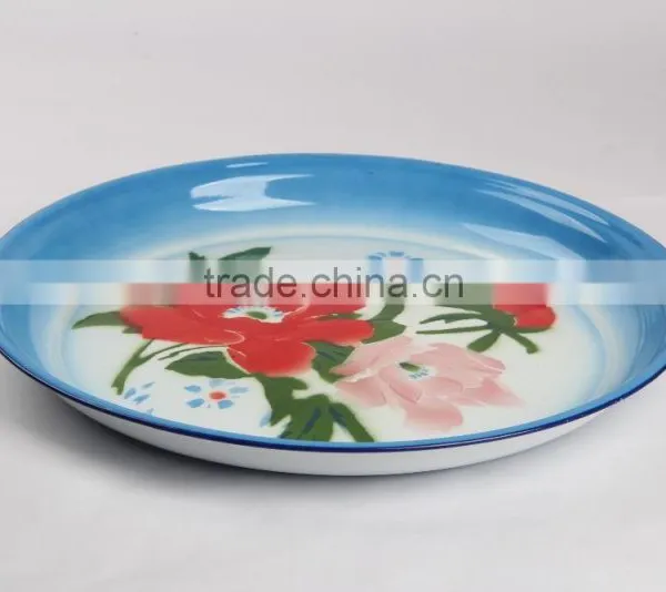 25-80cm Enamelware Tea Tray Deco Enamel Round Tray photo-2