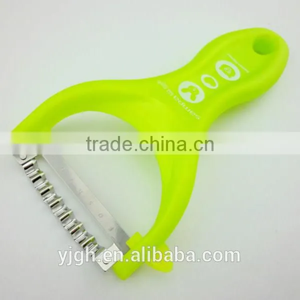 2014 New Design Kitchen Utensil Plastic Julienne Peeler With Potato Eye Dig