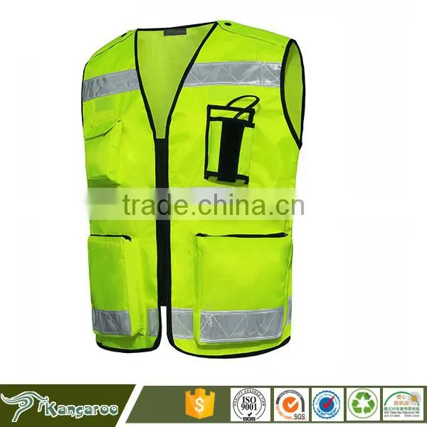 Yellow Safety Vest Fabric Reflective Stripes for Clothing photo-3
