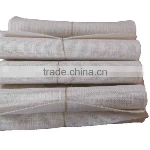30cm*300cm White Color Burlap Runner Sewn Edge on Small Rolls photo-4
