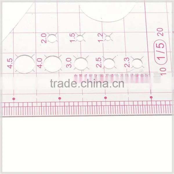 Kearing Brand Plastic Drawing Template Ruler,sandwich Line Plastic Scale Ruler,plastic Straight Scale Ruler#8515 photo-4