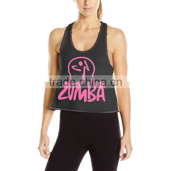 OEM Factory Woman Tank Top Funny Printing Tops Custom Gym Stringer Vest photo-3