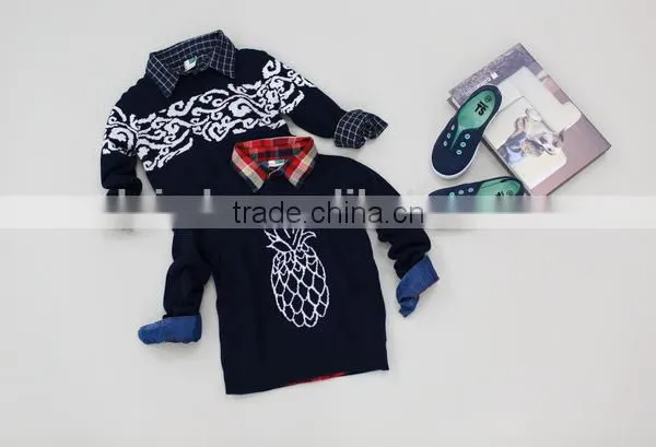 Wholesale Fashion Pure Cotton Sweater All-match Printed Pattern Kids Sport Sweater photo-4