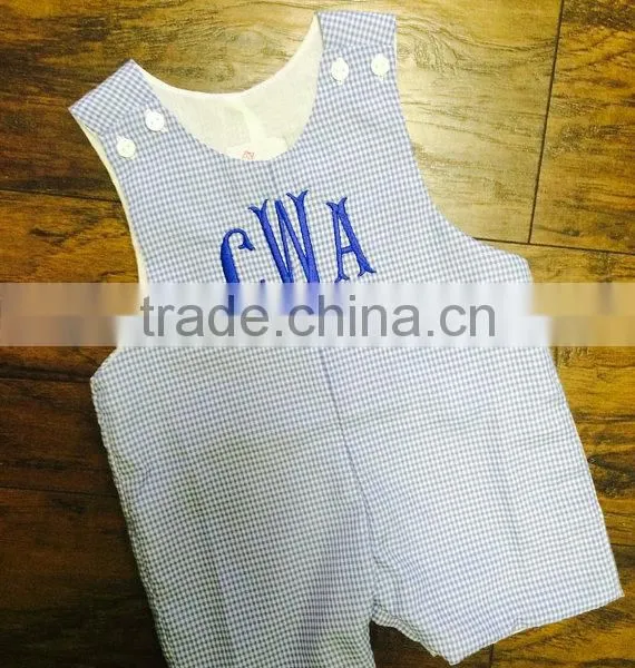 Baby Boy Shortall Newborn Boys Rompers Applique Boys Shirt Jon Jons Shortall photo-2