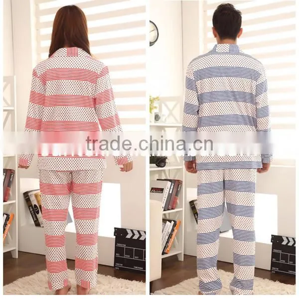 OEM Service Cotton Two-colors Monkey Printing Casual Couple Pajamas photo-3