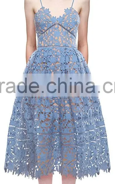 2016 New Handmade White Red Sexy Deep V-neck Flower Lace Dress Runway Elegant Dresses Hollow Out Long Dress Shoulder-Straps photo-5