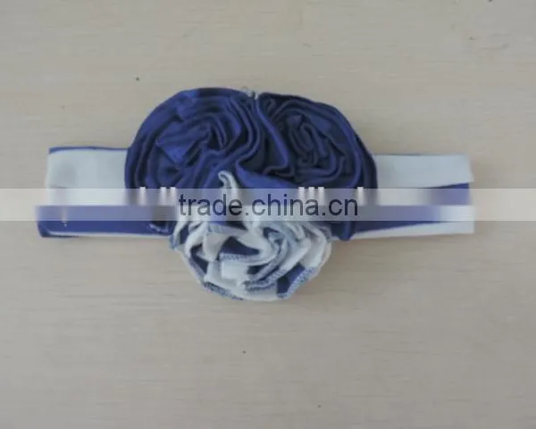 Boutique Stretch Hairbands for Baby Girls Cheap Remake Elastic Sport Stripe Headbands for Children Flower Hairwear photo-3
